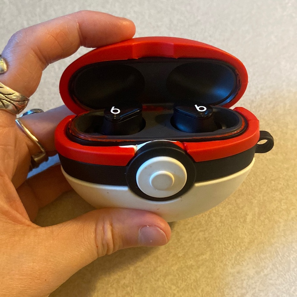 Beats studio buds with pokeball pokemon case
